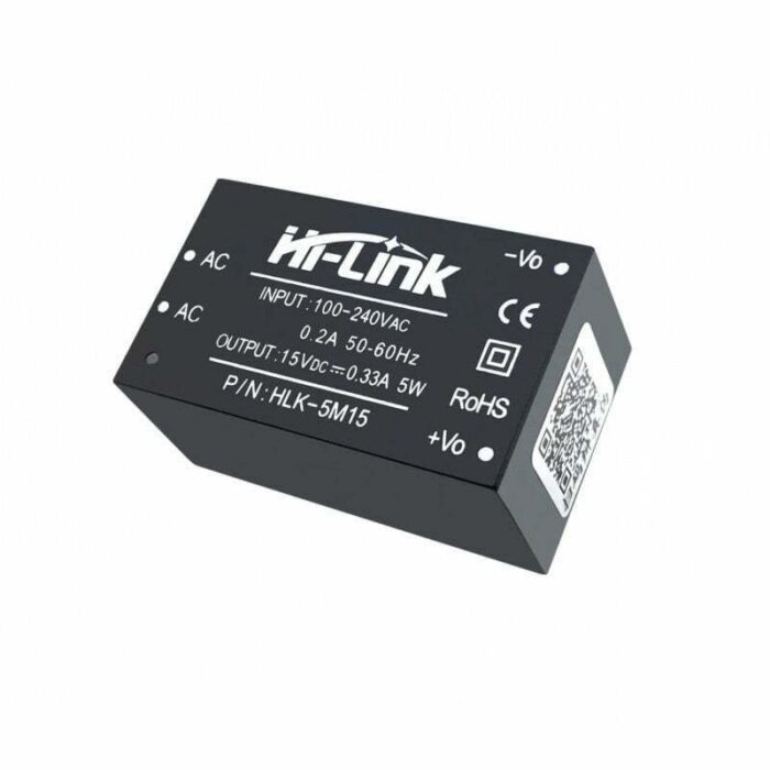 Hi-link 100-240V to 15V 5W Ac-Dc Isolated Module