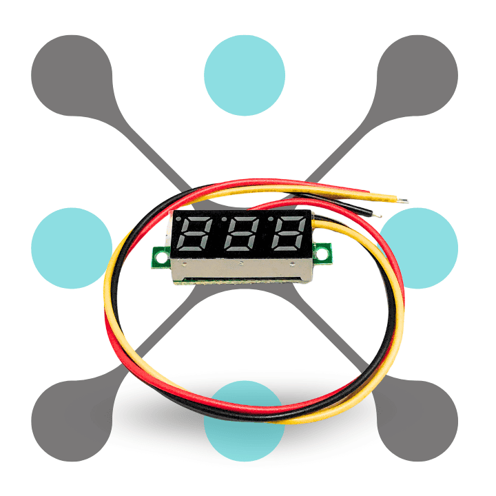 roboway 0.28Inch 0-100V Three Wire DC Voltmeter Blue