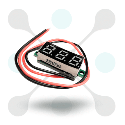 roboway 0.28inch 3.5-30V Two Wire DC Voltmeter Green