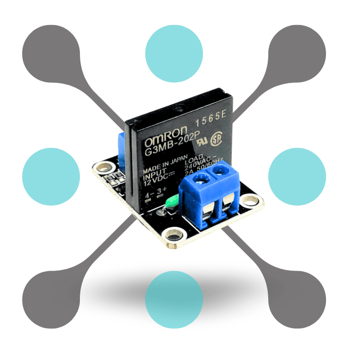 roboway 1 Channel Solid State Relay 12V Module with Resistive Fuse