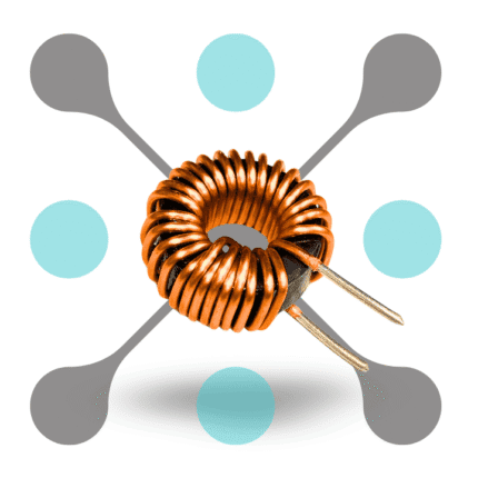 roboway 100μH 16x7mm 5A ferrite magnetic inductor coil toroidal 0.7mm wire dia