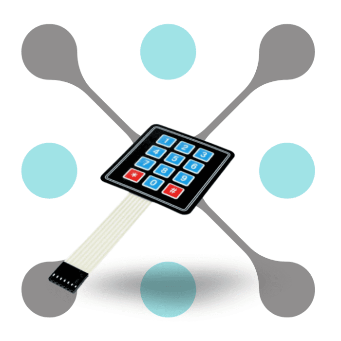 roboway 12 Key 4x3 Matrix Membrane Keypad