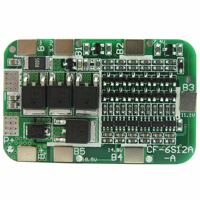 roboway 12a 22v 6s 18650 lithium battery protection board bms module