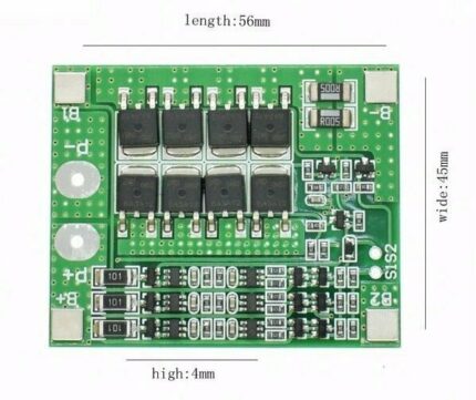 roboway 12v 25a 3s bms for 18650 lithium battery dimenssion