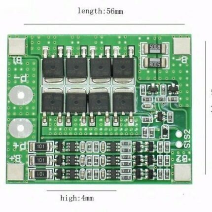 roboway 12v 25a 3s bms for 18650 lithium battery dimenssion