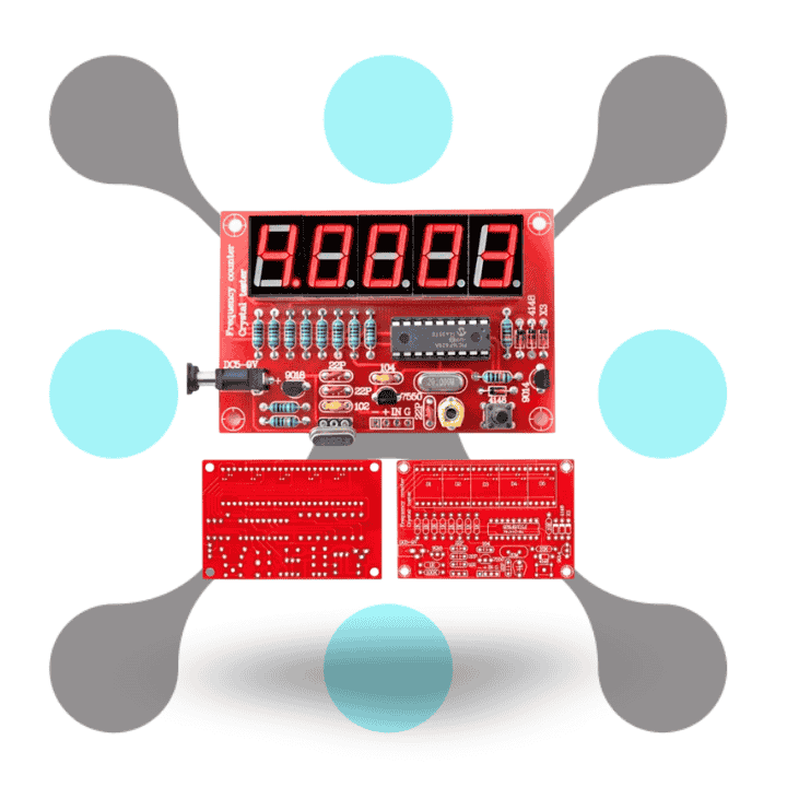 roboway 1Hz-50MHz Crystal Oscillator Frequency Counter DIY Kit LED Digital Frequency Tester Meter