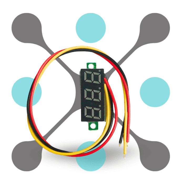 roboway 3.5-100V three eWire 0.28inch DC Voltmeter