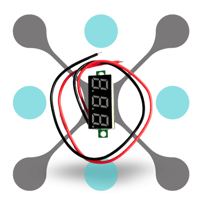 roboway 3.5-30V Two Wire 0.28inch DC Voltmeter