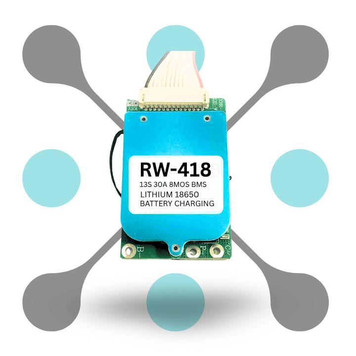 roboway 30A 13S 8MOS BMS Lithium 18650 Battery Charging Board