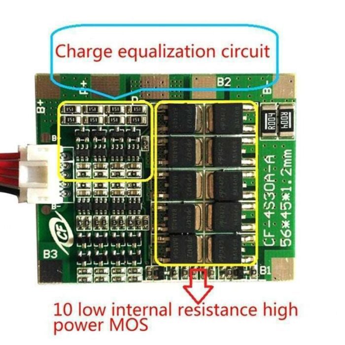 roboway 30a 4s 18650 battery protection board