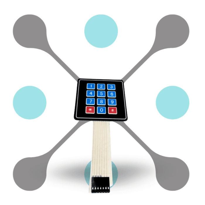 roboway 4x3key Matrix Membrane Type Keypad
