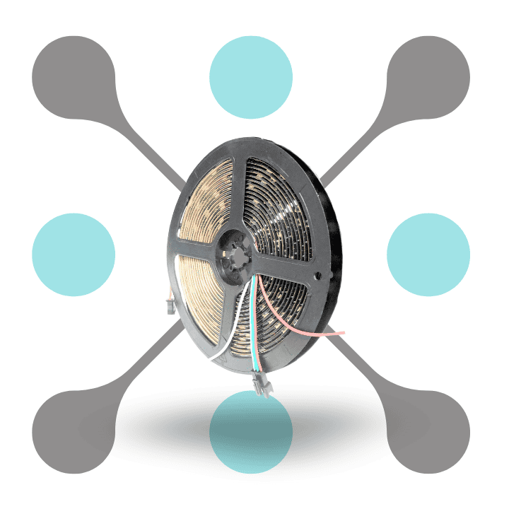 roboway 5 METER WS2812B RGB 30 LED Strip Waterproof 5V Addressable IP65