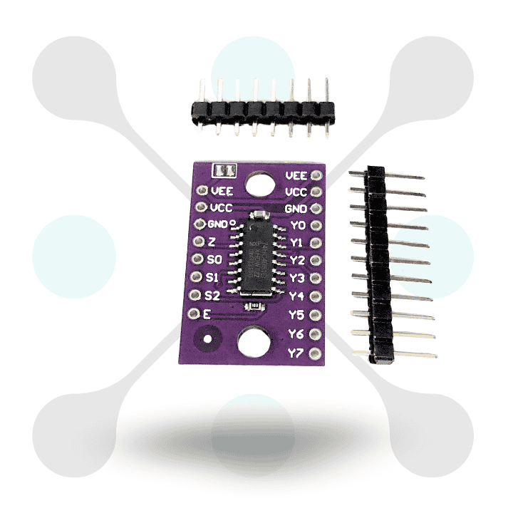 roboway 74HC4051 8 Channel Analog MultiplexerDemultiplexer Breakout Board for Arduino