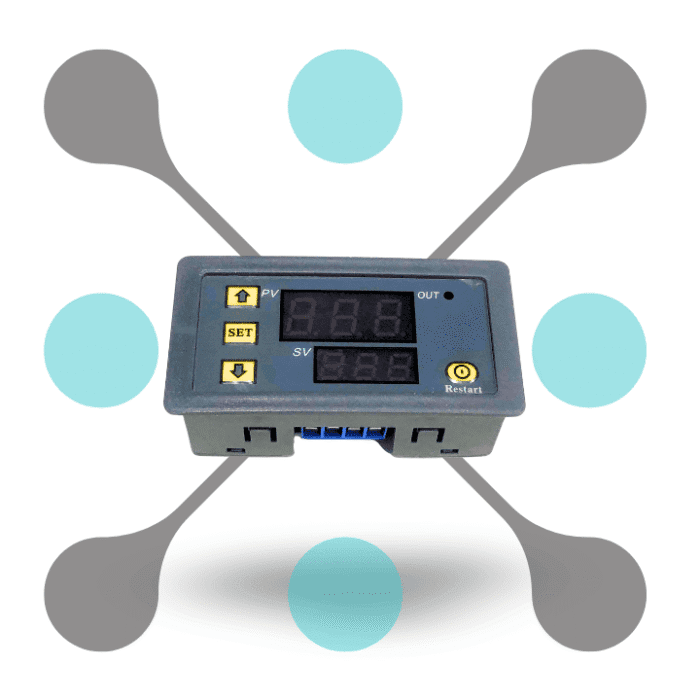 roboway AC 110V 220V Digital Time Delay Relay Dual LED Display Cycle Timer Control Switch Adjustable Timing Relay Time Delay Switch