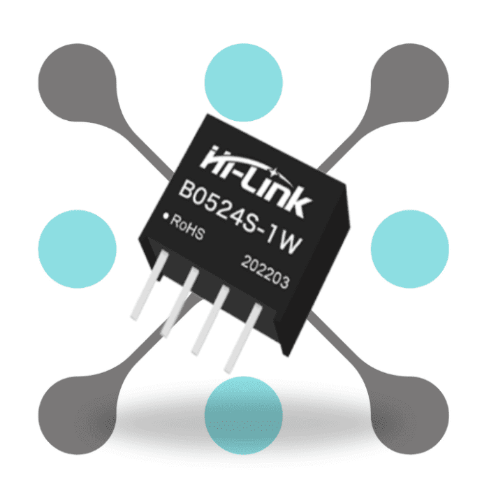 roboway B0524S-1WR3 5V to 24V 1W 42mA DC to DC 88% transfer efficiency power moduleconverter