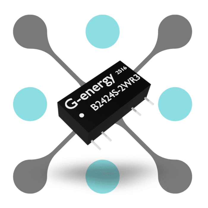 roboway B2424S-2WR3 24V to 24V 83mA 2W Dc Dc Converter