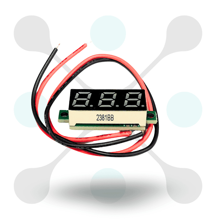 roboway Blue Digital Display 0.28inch 3.5V-30V Two Wire DC Voltmeter