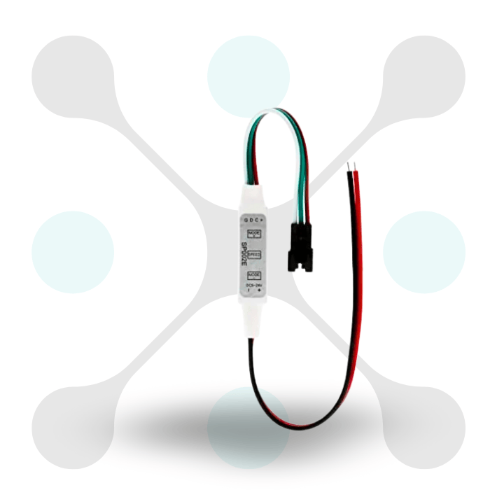 roboway DC5V-24V 3Key Smart Inline SP002E controller for WS2812B WS2811 APA12 SK6812 8806 LED Strip