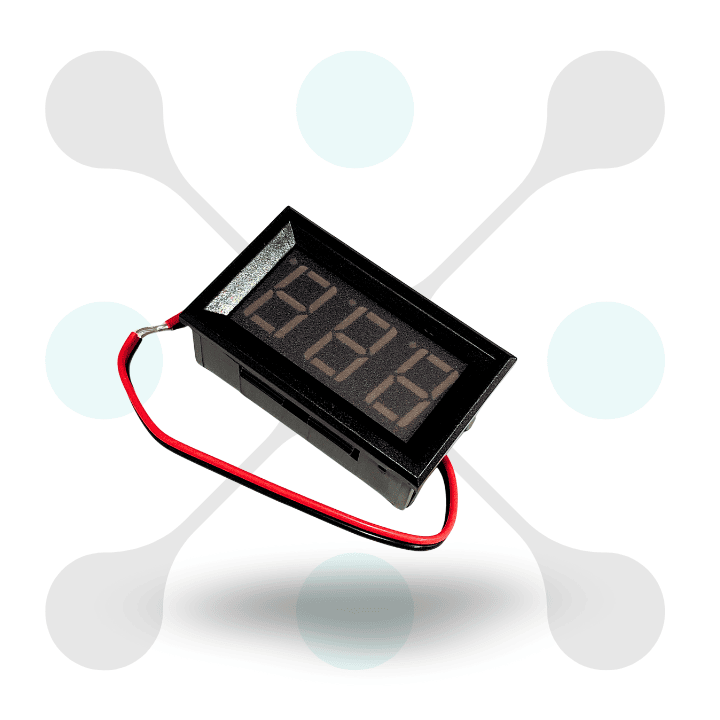 roboway Dc 5V-30V 0.56 Inch Two-Wire Dc Digital Voltmeter Red Digital Display