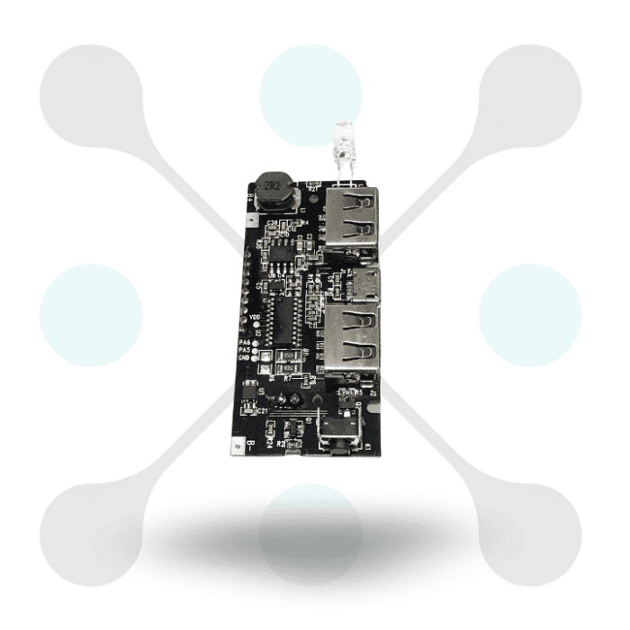 roboway Dual USB 5V 1A 2.1A PCB Power Module with LCD