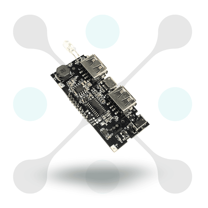 roboway Dual USB 5V 1A 2.1A PCB Power Module with LCD For Lithium Battery