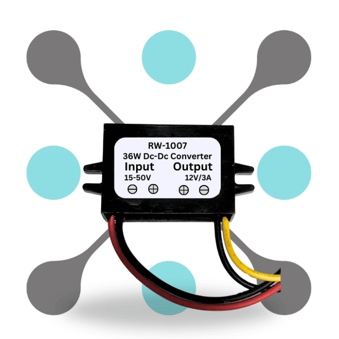 roboway G-energy DC 24V 48V to 12V 3A 36W Dc Dc Converter IP68 Buck Power Supply Module