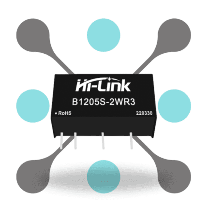 roboway Hi-link B1205S-2WR3 12V to 5V 2W 400mA DC to DC Isolation Voltage 1500VDC Power Module Converter