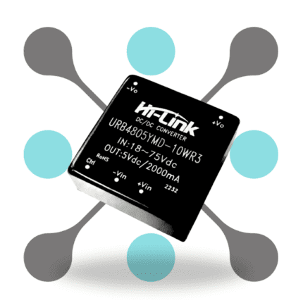 roboway Hi-link URB4805YMD-10WR3 48V to 5V 10W 2000mA DC to DC 91% Transfer Input Isolated Power Supply Module Converter