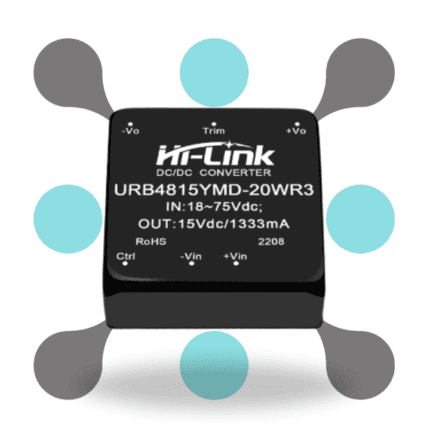 roboway Hi-link URB4815YMD-20WR3 48V to 15V 20W 1333mA DC to DC 91% transfer input power supply module