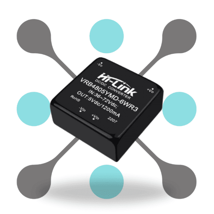 roboway ]Hi-link VRB4805YMD-6WR3 48V to 5V 6W 1.2A Isolated Dc Dc Converter DIP package Power Moduleroboway ]Hi-link VRB4805YMD-6WR3 48V to 5V 6W 1.2A Isolated Dc Dc Converter DIP package Power Module
