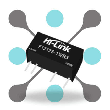roboway Hilink F1212S-1WR3 12V to 12V 83mA 1W Dc Dc Converter 1W Isolated Power Supply Module Compact SIP Package
