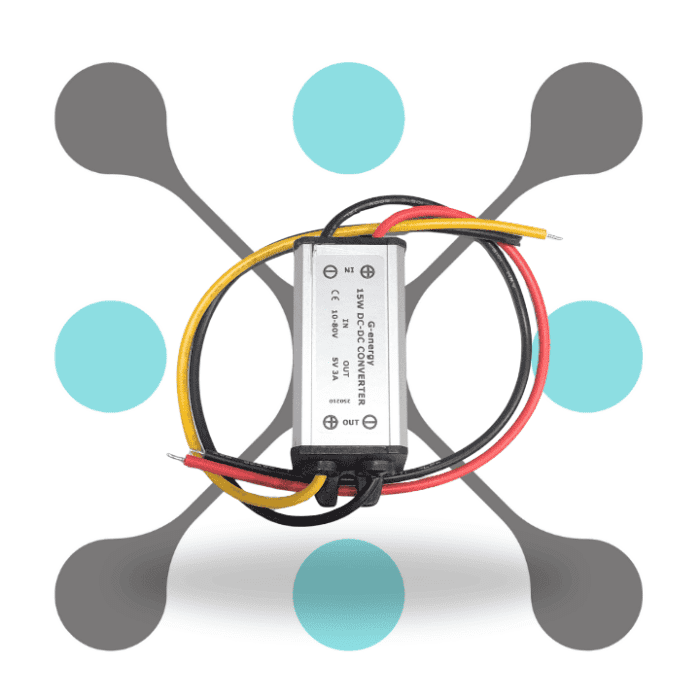 roboway IP68 10-80V to 5V 3A Car Power Converter