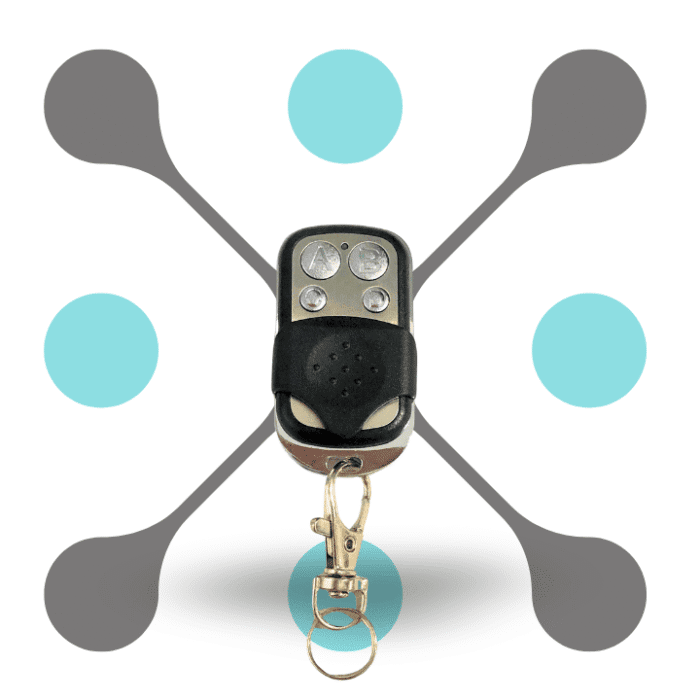 roboway MINI 4 Channel Wireless FOUR Button RF Remote 433MHz EV1527 learning code BlUE