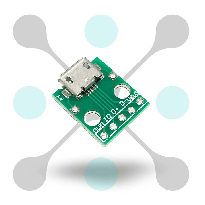 roboway Micro USB Type B Mike Patch Straight Plug Adapter Plate Welding Head Breakout Board