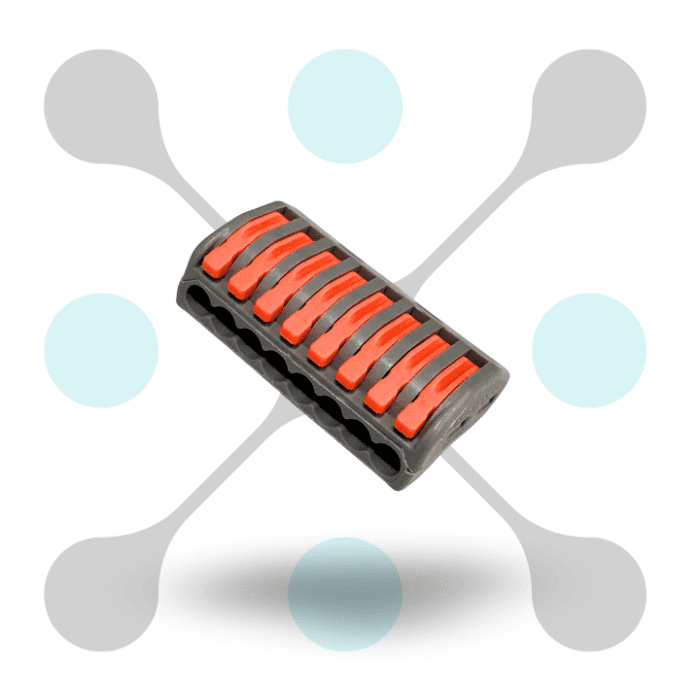 roboway PCT-218 0.08-2.5mm 8 Pole Quick Wire Connector Terminal Block with Spring Lock Lever