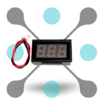 roboway Red 1.42 cm (0.56 inch) AC220V Two Wire AC Voltmeter 70V ~ 500V