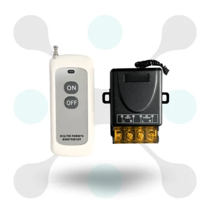 roboway Rf 433 mhz 1 Channel Ac 85- 220v Receiver with Ev1527 2 button white remote