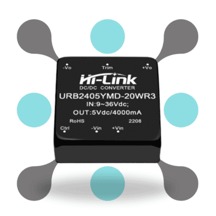 roboway URB2405YMD-20WR3 24V to 5V 20W 4000mA DC to DC 91% transfer input power supply convertermodule