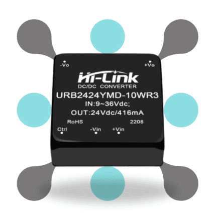 roboway URB2424YMD-10WR3 24V to 24V 416mA 10W DC to DC 91% transfer efficiency input power supply module converter