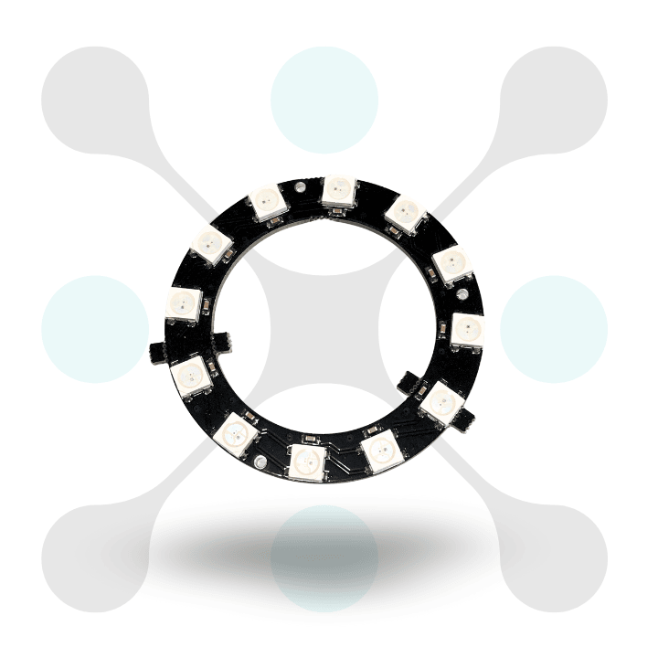 roboway WS2812 5050 RGB 12-LED Round Lamp Development Board