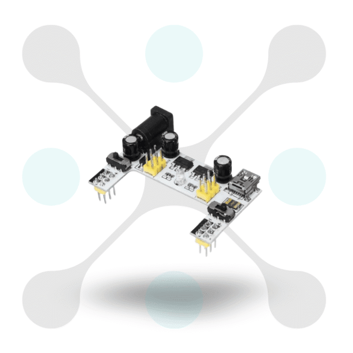 roboway XD-42 5V3.3V Dual Channel Solderless Breadboard Power Supply Module