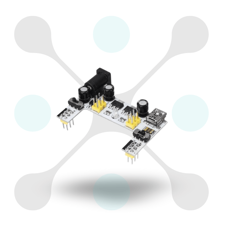 roboway XD-42 5V3.3V Dual Channel Solderless Breadboard Power Supply Module