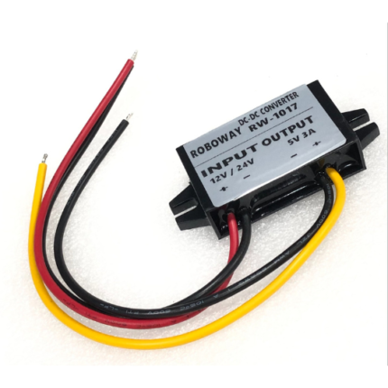 roboway dc 12v 24v to 5v 3a 15w dc dc buck converter step down voltage regulator ip68 waterproof module