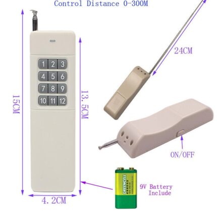 12v 433MHZ Wireless 12 channel Remote Control Switch 2000 Meters Long Distance