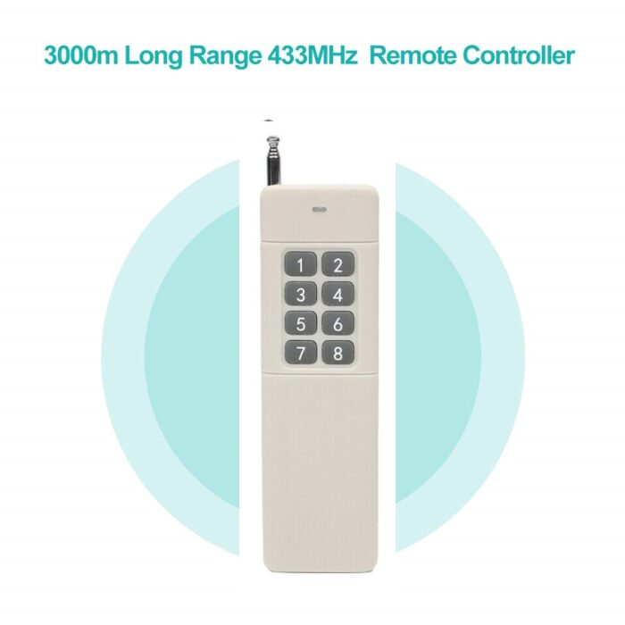 12v 433MHZ Wireless 8 channel Remote Control Switch 2000 Meters Long Distance