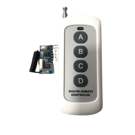 roboway 433mhz mosfet qiachip rf module receiver ev1527 with white 4 button remote abcd module