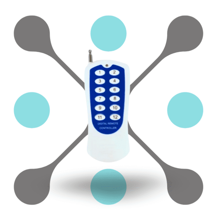 roboway IC2260 433MHz 12 Button RF Remote Control 1000M Long Range