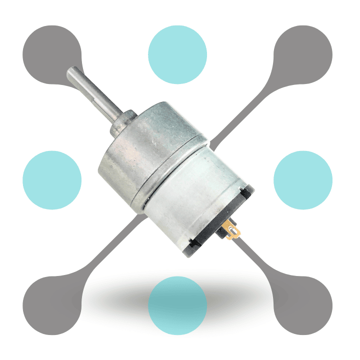 roboway DC 12V 60 Rpm High Torque Silent Shaft Gear Motor