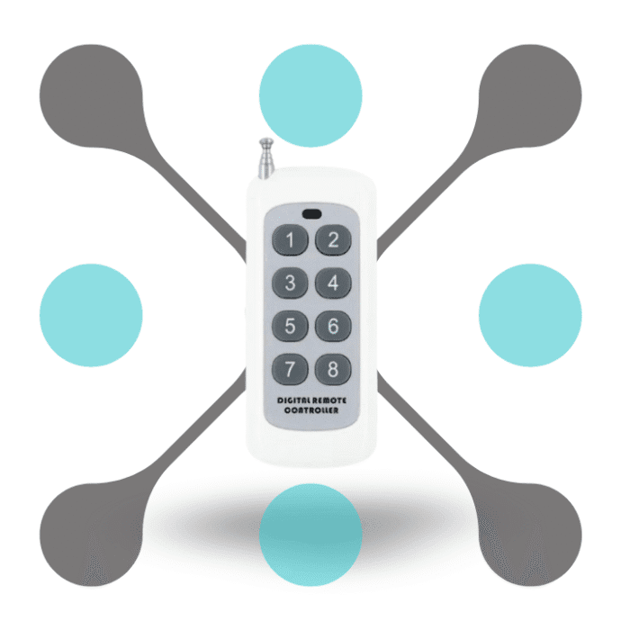 roboway EV1527 433MHZ 8 Button RF Remote Control Wireless Remote Control