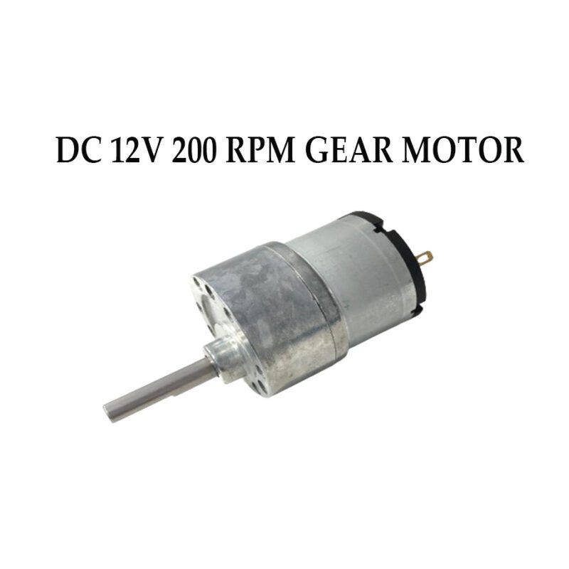 DC 12V 200RPM Gear Motor Side Shaft 520 Silent Motor